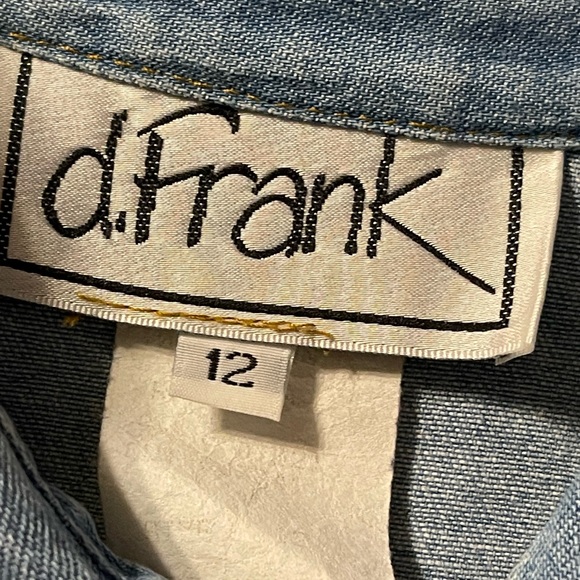 D. Frank Vintage Denim & Western Button Up Dress Sz 12 - Picture 10 of 10